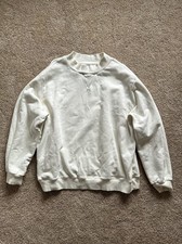 PARKE White Fleece Crewneck Sweatshirt XXL