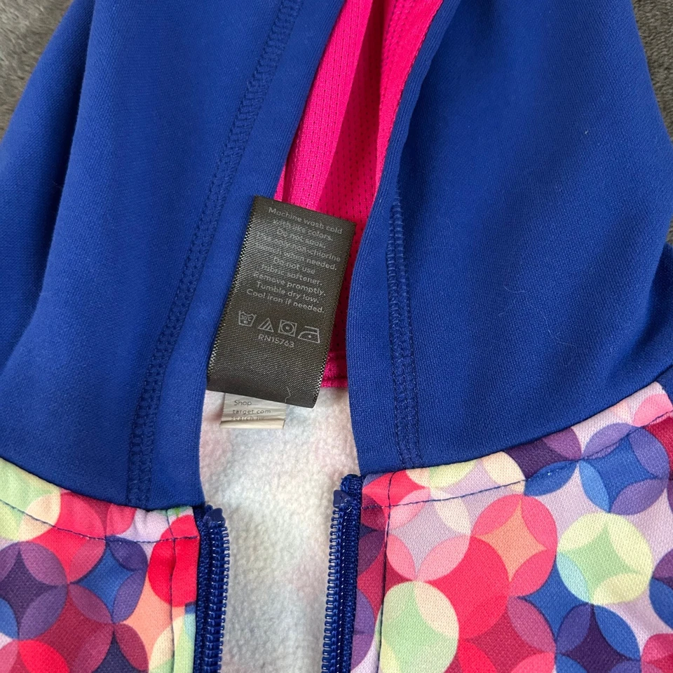 Champion Chaqueta con Capucha Cremallera Completa Azul Rosa Colorido Juvenil Grande (10-12) Foto 4 de 4