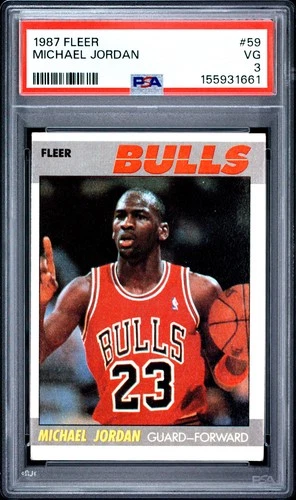 1987 FLEER #59 MICHAEL JORDAN PSA 3