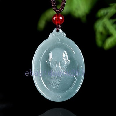 Certified natural A-grade jadeite Blue Water Longpo Brand Thailand Pendant