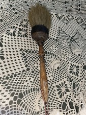 Antique handmade wooden handle horsehair dusting or cleaning brush.