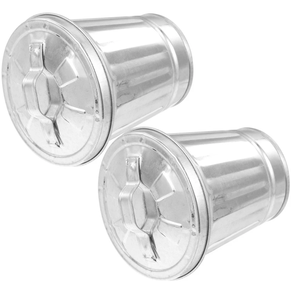 2 Pcs Büromülleinmer Blech Mülleimer Mit Deckel Küchenabfallbehälter - Bild 3 von 4