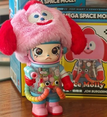 Original POP MART MEGA SPACE MOLLY 100% Series 4 Orange Juice - Jon Burgerman -