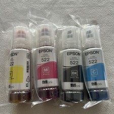 Genuine Epson 522 Ink Bottles 4 Pack for ET-2720 ET-2800 ET-2803 ET-4700 ET-4800