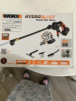 #ad WORX Hydroshot 20V Cordless Portable Power Cleaner WG629.1 320 PSI no battery $49.00