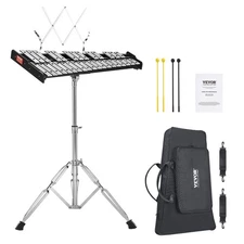 VEVOR 32 Note Glockenspiel Xylophone Bell Kit, Professional Percussion Instrumen