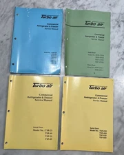 Turbo Air Service Manuals Set 4 Commercial Refrigerator & Freezer