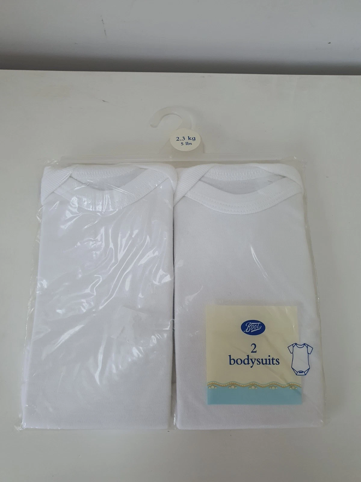 Vintage Newborn White Baby Sleepsuits x 2 Newborn 2.3kg Boots New