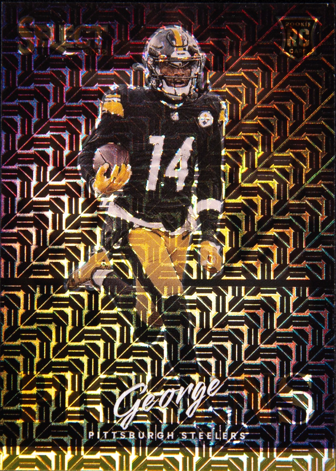 2022 Panini Select Artistic Selections Gold #AS-21 George Pickens Rookie (#/10)