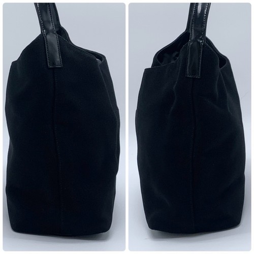 Gucci One Shoulder Handbag Hobo Leather Canvas Metal Handle Stainless Black Auth - Picture 5 of 15