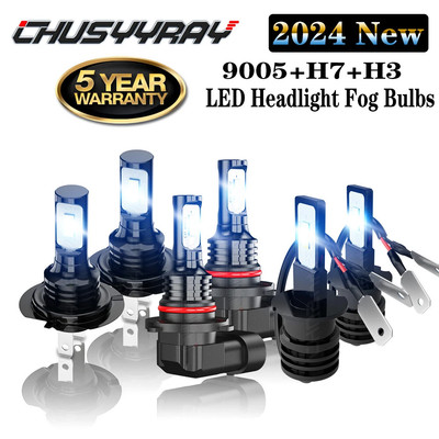9005 H7 H3 For Chevrolet Astra 2003-2005 LED Headlight Bulbs & Fog Light WHITE