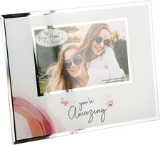 Pavilion You  re Amazing 6x4 Horizontal Glass Picture Frame, Pink
