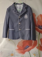 Colorichiari Boys Grey With White Trim & White Buttons Blazer Size 28