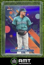 Luis Castillo 2025 Topps Finest 103/250 Common Purple Refractor Mariners