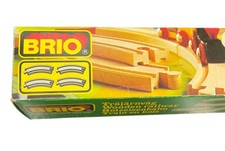 Vintage BRIO No. 33342 4pc Curved Track. Made in Sweden. NOS