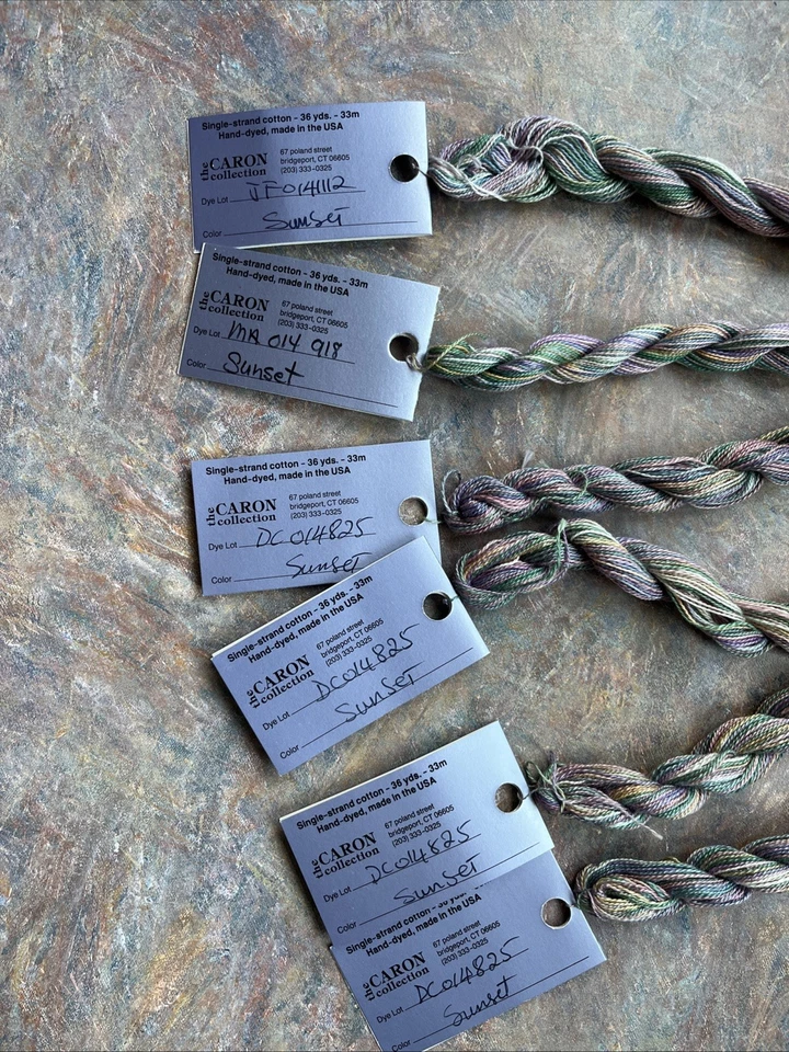 Lot of 6 - Wildflowers by Caron Cotton Thread Needlepoint Cross Stitch - Sunset - Image 3 of 4