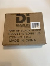 Dagan Pair Of Black Suede Gloves 13” Long