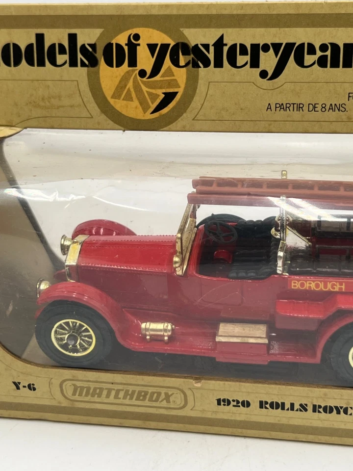 Vintage Matchbox Y-6 Fire Brigade Rolls Royce –Borough Green Livery Lesney Boxed - Image 4 of 4