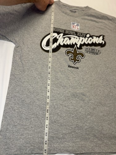NEW ORLEANS SAINTS Super Bowl Champions XLIV T Shirt Men's M NFL FOOTBALL EUC - Picture 5 of 6