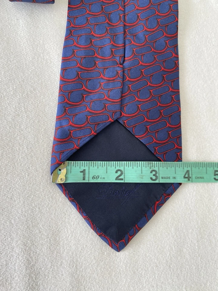 DAVIDOFF. Corbata de lujo de seda azul para hombre. M en Italia. Ex Con Foto 4 de 4