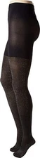 Spanx Metallic Shimmer Mid-Thigh Shaping Tights Gold Shimmer Size B