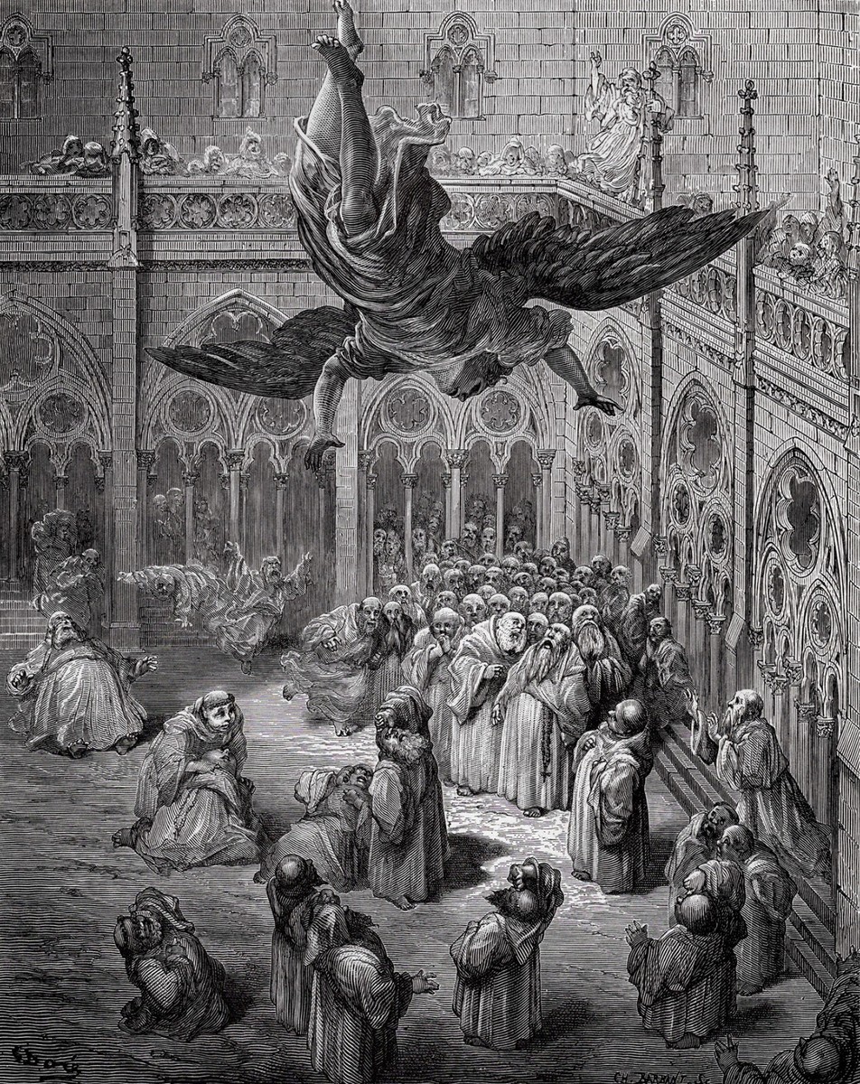 1800s GUSTAVE DORE Religious Woodcut 