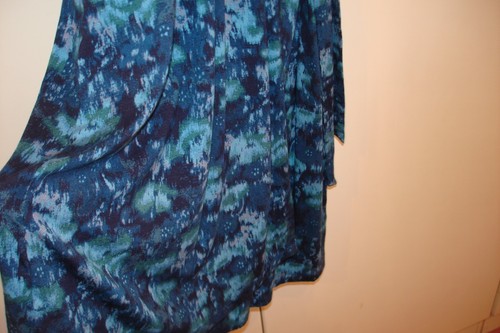 EAST TEAL TURQUOISE & NAVY PRINT WRAP AROUND JERSEY DRESS SIZE UK 12 BNWT - Picture 7 of 12