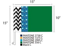 Milad Car flag Dawat e islami 3  colour car flag
