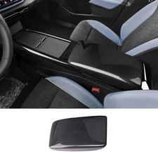 For Volkswagen ID.4 2021-25 Carbon Fiber Look Console Armrest Box Cover Trim 1PC