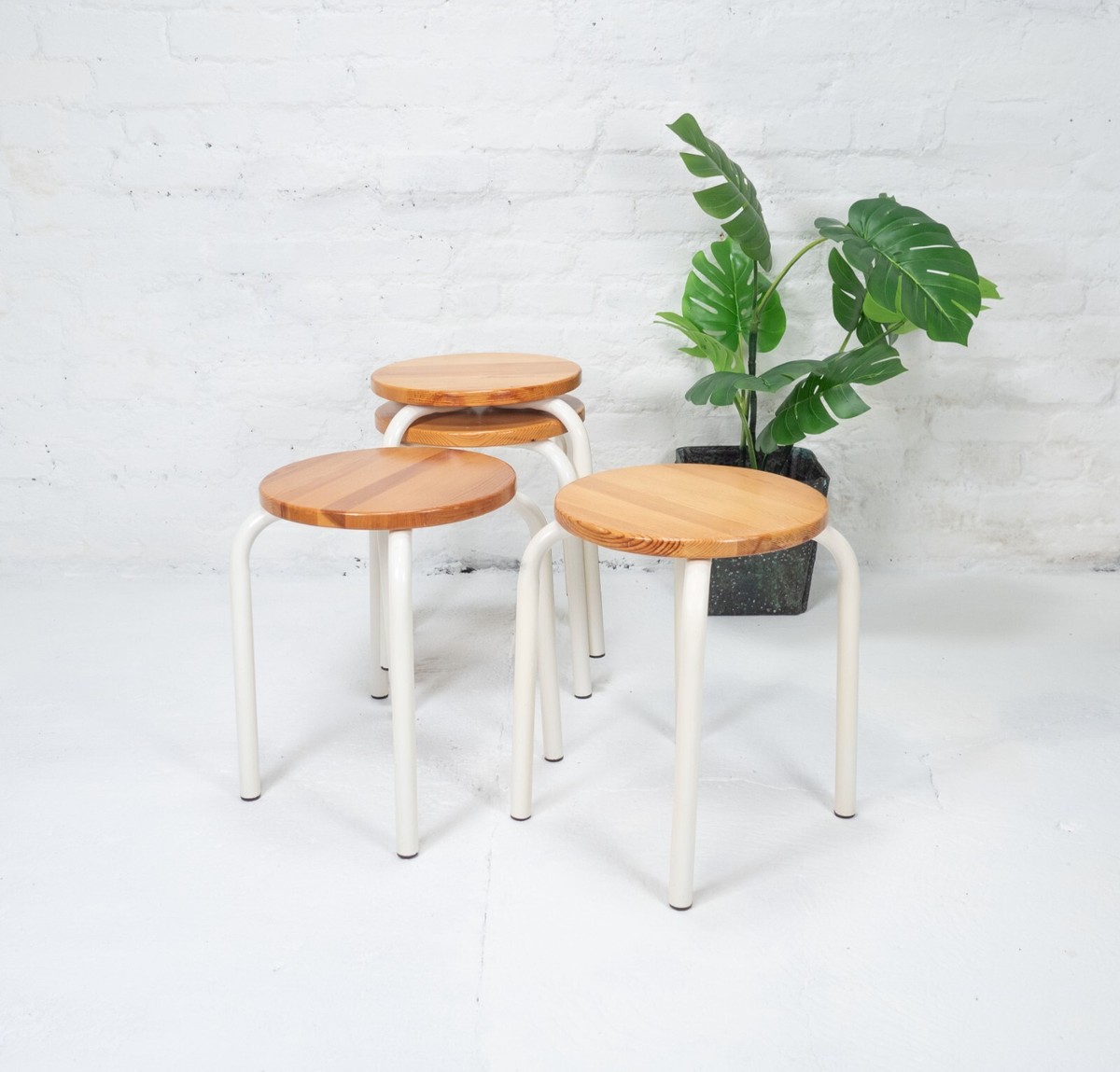 M*G様 EUREKA Vintage stool Set of 4 Vintage 1973 Ikea 'Jerry' Stacking Stools | eBay UK