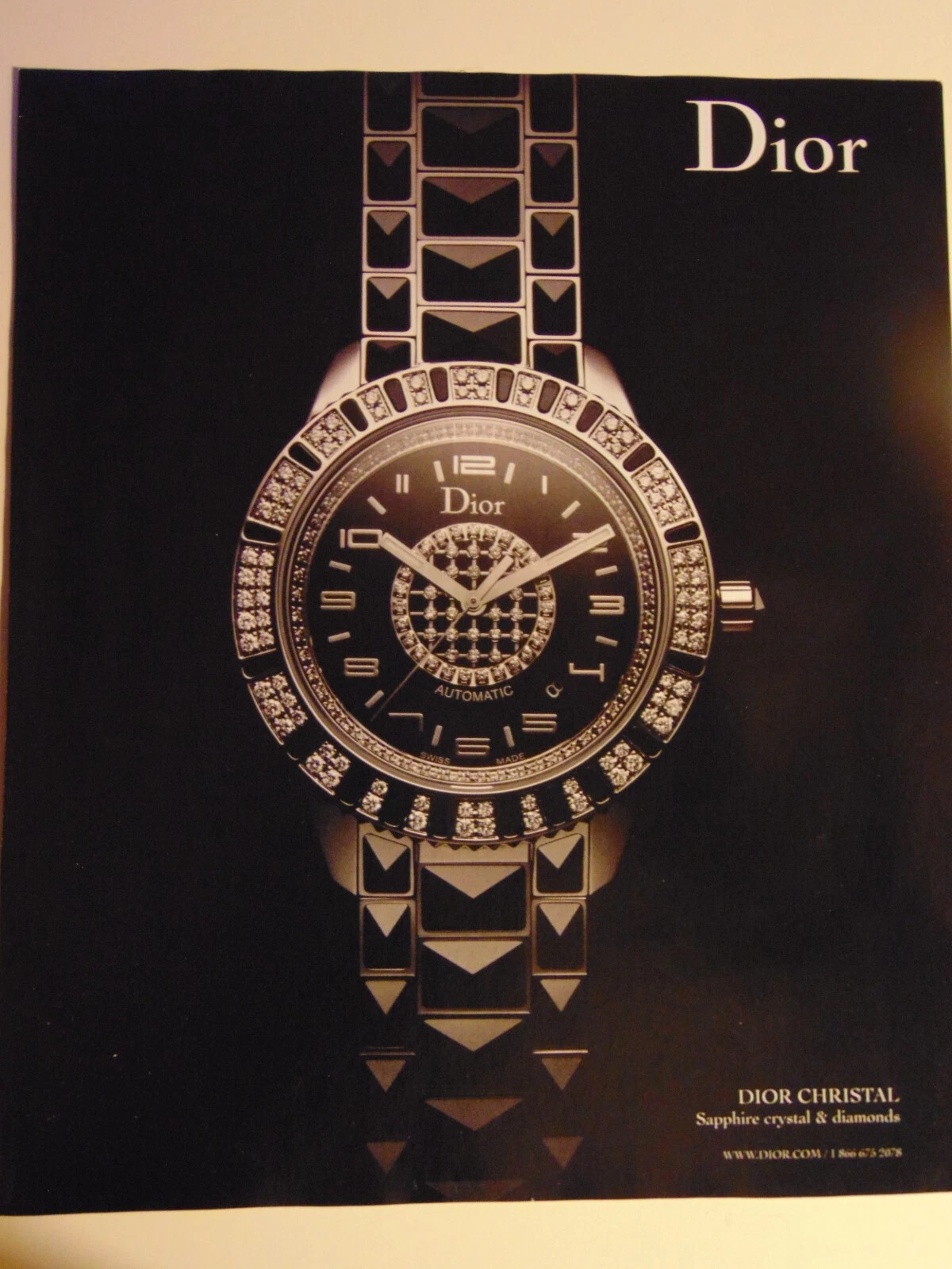 Publicité imprimée MONTRE DIOR CHRISTAL 2009