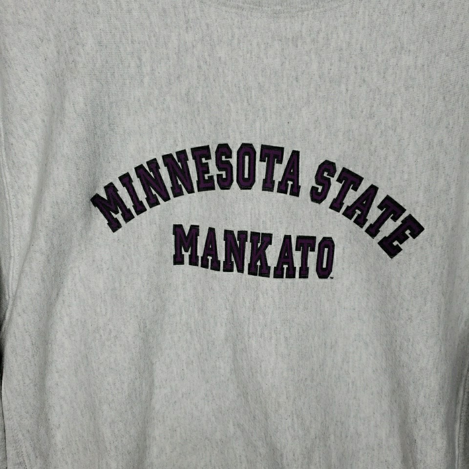 VTG Champion Minnesota State Mankato Sweatshirt Adult M Gray