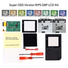 OSD Version GameBoy Pocket GBP IPS Backlight LCD Retro Pixel Kits Pre-cut Shell