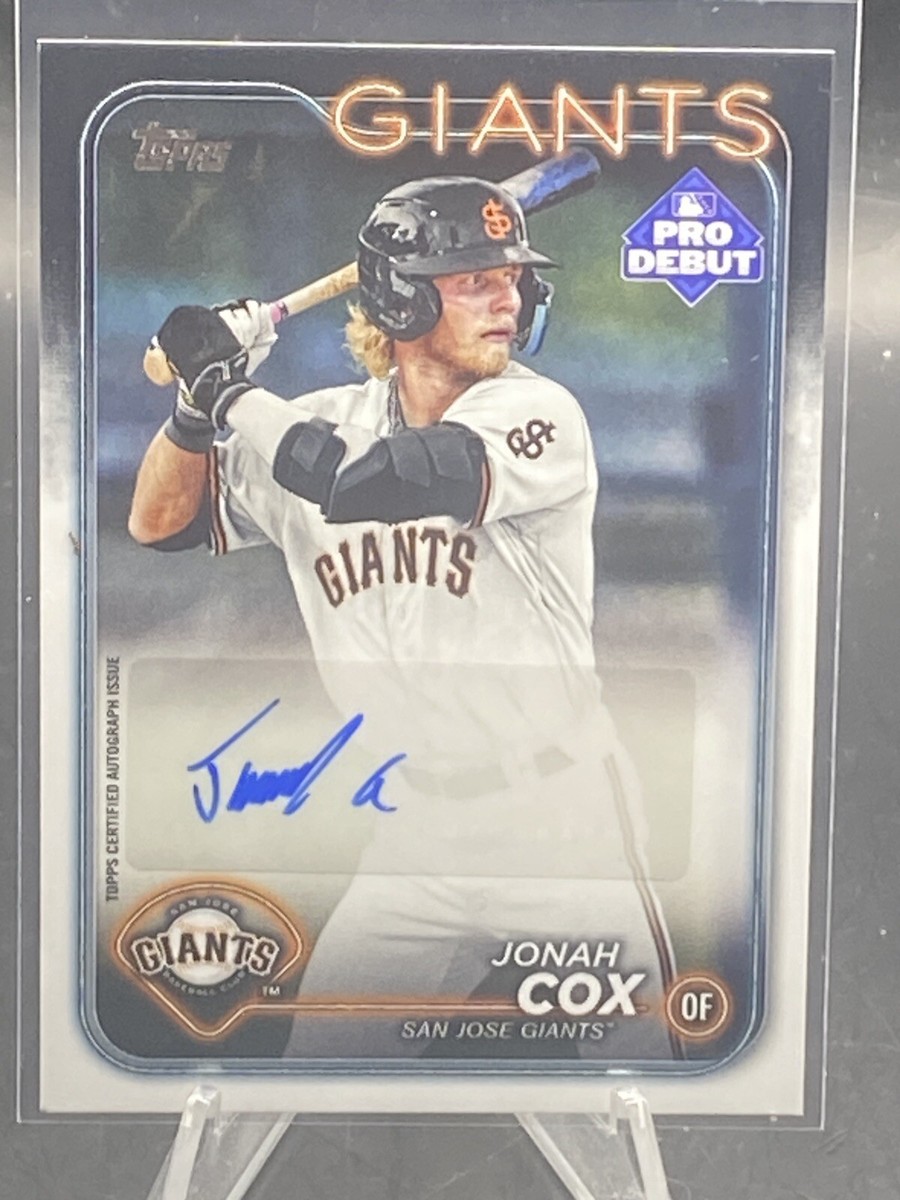 2024 Topps Pro Debut Jonah Cox Auto Giants | eBay