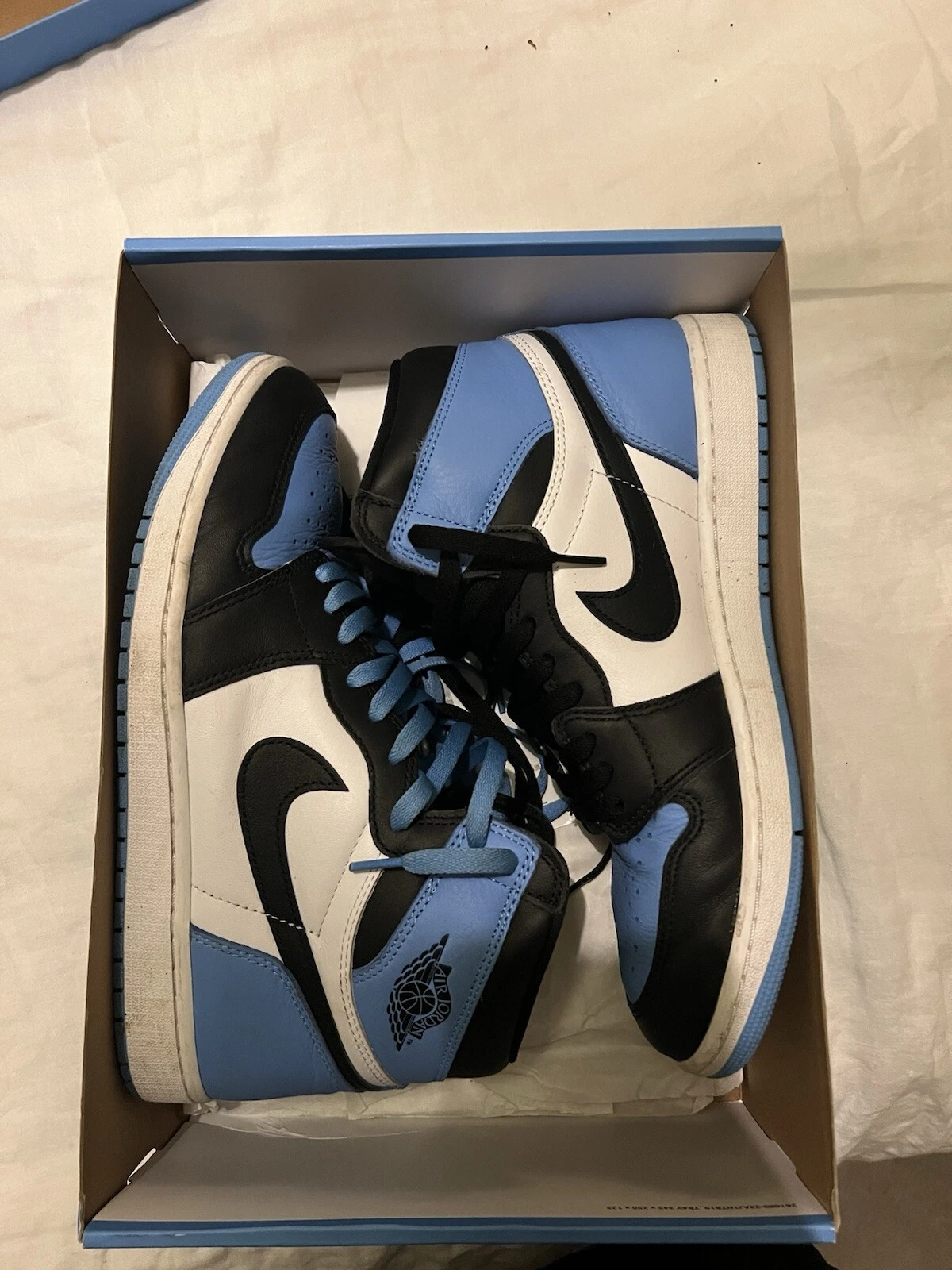 Jordan 1 High Blue Taglia 11 Retro UNC Toe