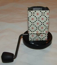 Vtg Metal Nut Grinder MCM Mid Century Atomic No Jar Androck Starburst