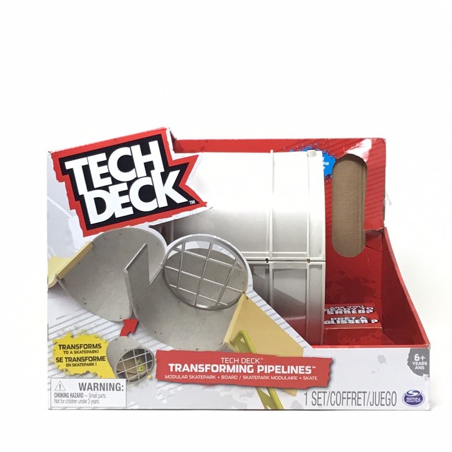 tech deck transforming pipelines modular skatepark playset and exclusive fingerboard