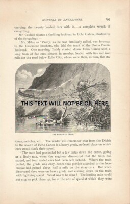 THE RUNAWAY TRAIN USA AMERIKA 1887 ILLUSTRATIONSDRUCK