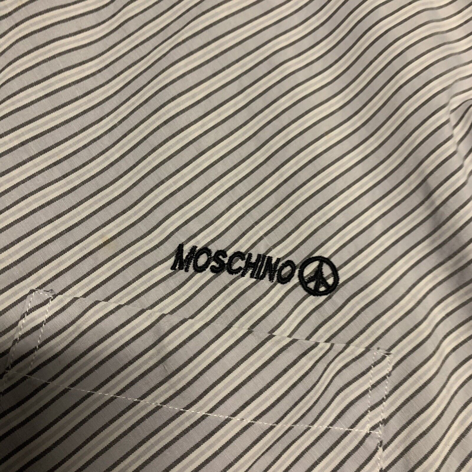 Vintage Moschino Jean XL Shirt STRIPED Mens SIZE … - image 4