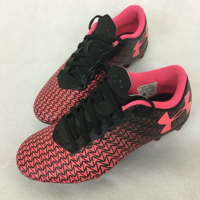 Under Armour Girls Soccer Pink/Black Cleats 1Y 1278845060 eBay