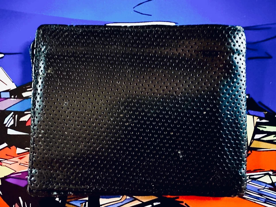 J. FOLD FADER SLIMFOLD LEATHER WALLET BLACK w/ Stripes - Image 2 of 4