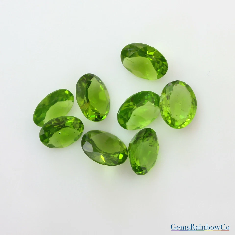 Natural Olive Green Peridot Oval Faceted 10x8 mm to 14x10 mm Loose gemstones - Image 4 of 4