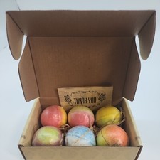 Bath Bombs 6 Bath Bomb Gift Set Handmade Bubble Bathbombs for Women Kids Natura