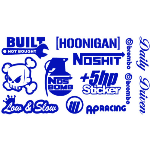 JDM Stickers Pack Car Motorcycle Racing Motocross Helmet Vinyl Decals Lot X 12 - Picture 18 of 25