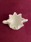 Hobnail White Milk Glass Sugar Bowl with Handles-star Shape!