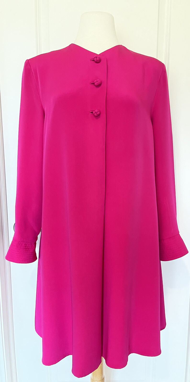 Stanley Platos Martin Ross Vintage Hot Pink Shift Dress- Sz 12~Beautiful & Rare~ image 4