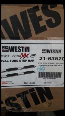 NOS Westin Pro Traxx 6'' STAINLESS Oval Step Bars 09-14 Ford F-150 SuperCrew Cab