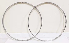 NEW / NOS Pair of  Nisi Moncalieri 36 Hole Road / Track 700c Silver Tubular Rims