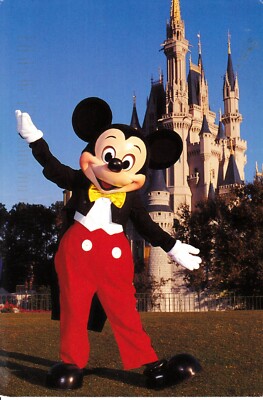 Vintage Walt Disney World Mickey Mouse Magic Kingdom Postcard Sent