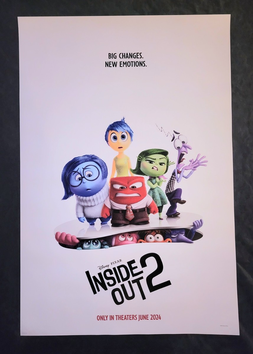 Disney's Inside Out 2 teaser 27x40 1-Sheet DS Movie Poster Double